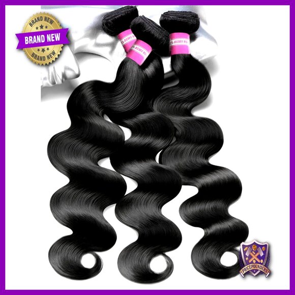 100% Indian Virgin Human Hair Extensions, Body Wave, 3 Bundles 18-22 Inches main image 5